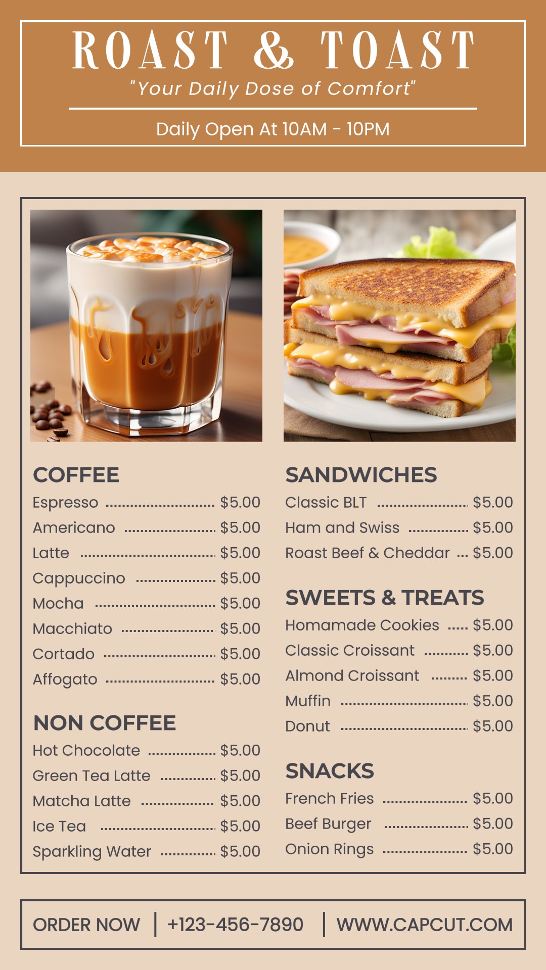 Cafe Menu Instagram Stories