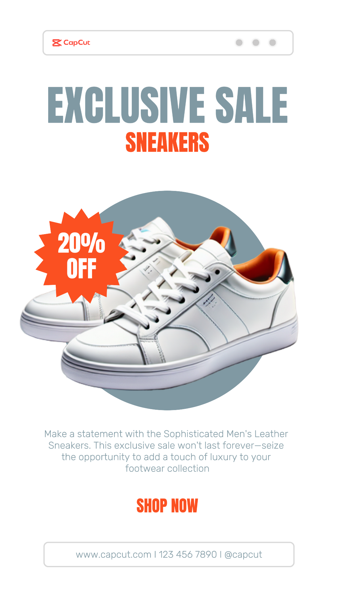 Mode Industrie Turnschuhe Verkauf Instagram Story