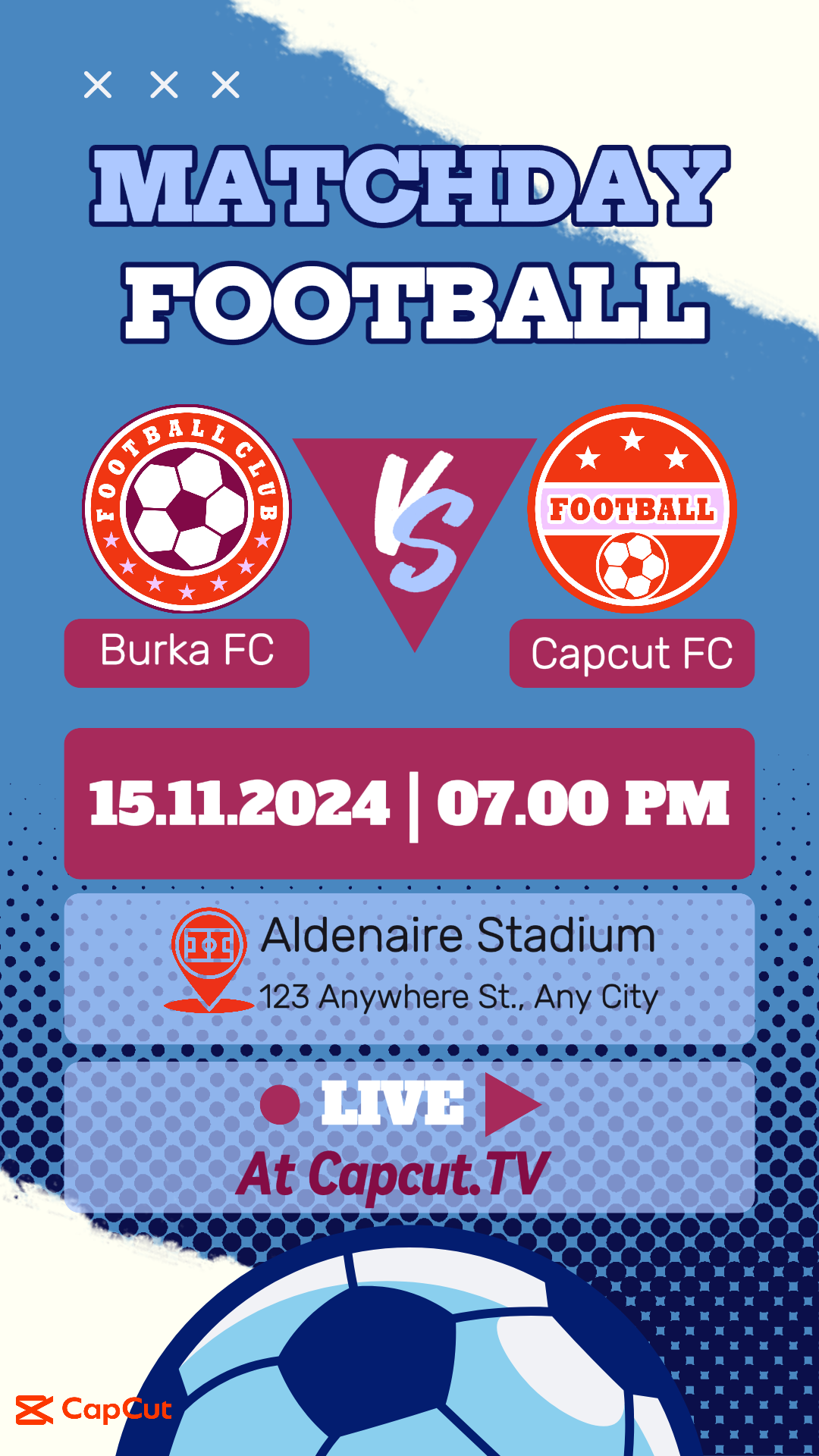 Football Match Day Instagram Story