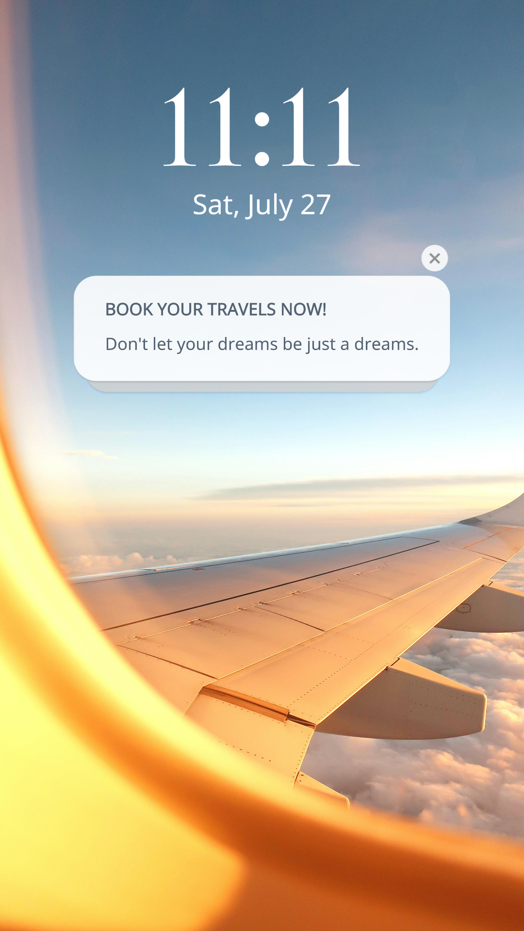 Travel Creative Poster TikTok 11: 11 Bildschirm sperren