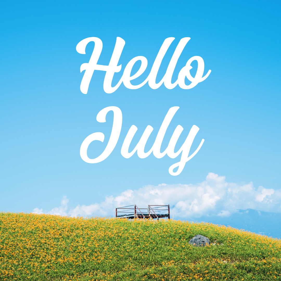 Hello July Creative Poster Instagram Story Bright Theme