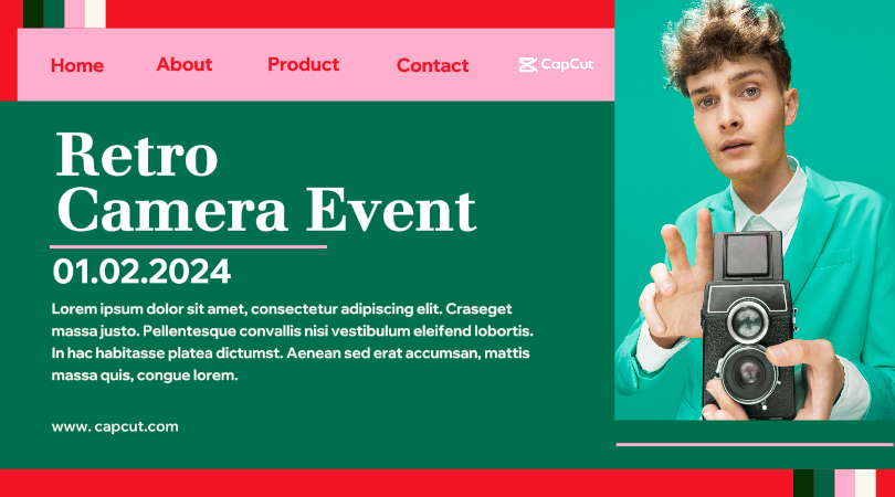 Événement Caméra rétro - Landing Page