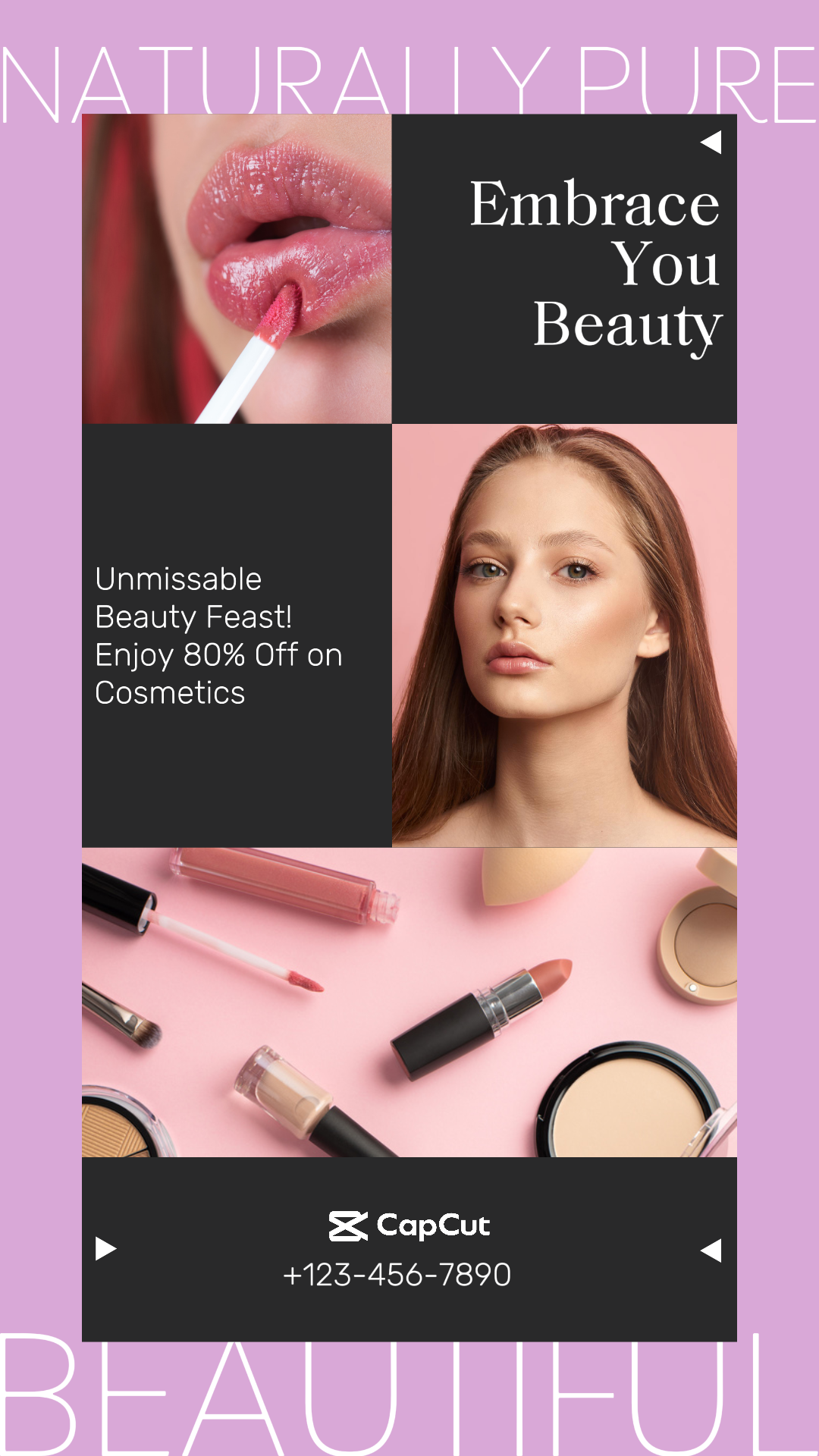 Lipstik kecantikan Promosi penjualan Minimalis
