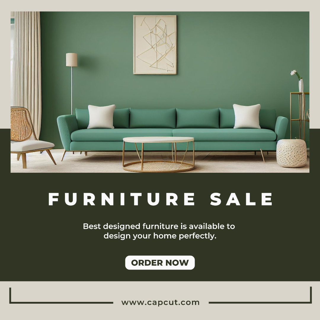 Venta De Muebles Promoción Del Hogar Publico De Instagram Verde Oscuro Minimalista