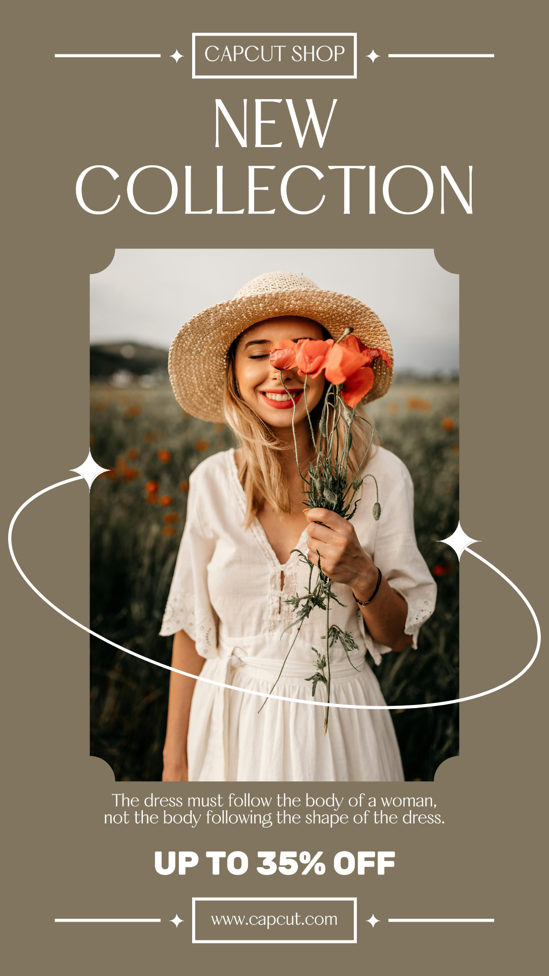 KLEIDUNG UND SCHUHE MARKETING POSTER INSTGRAMM STORY WEISS