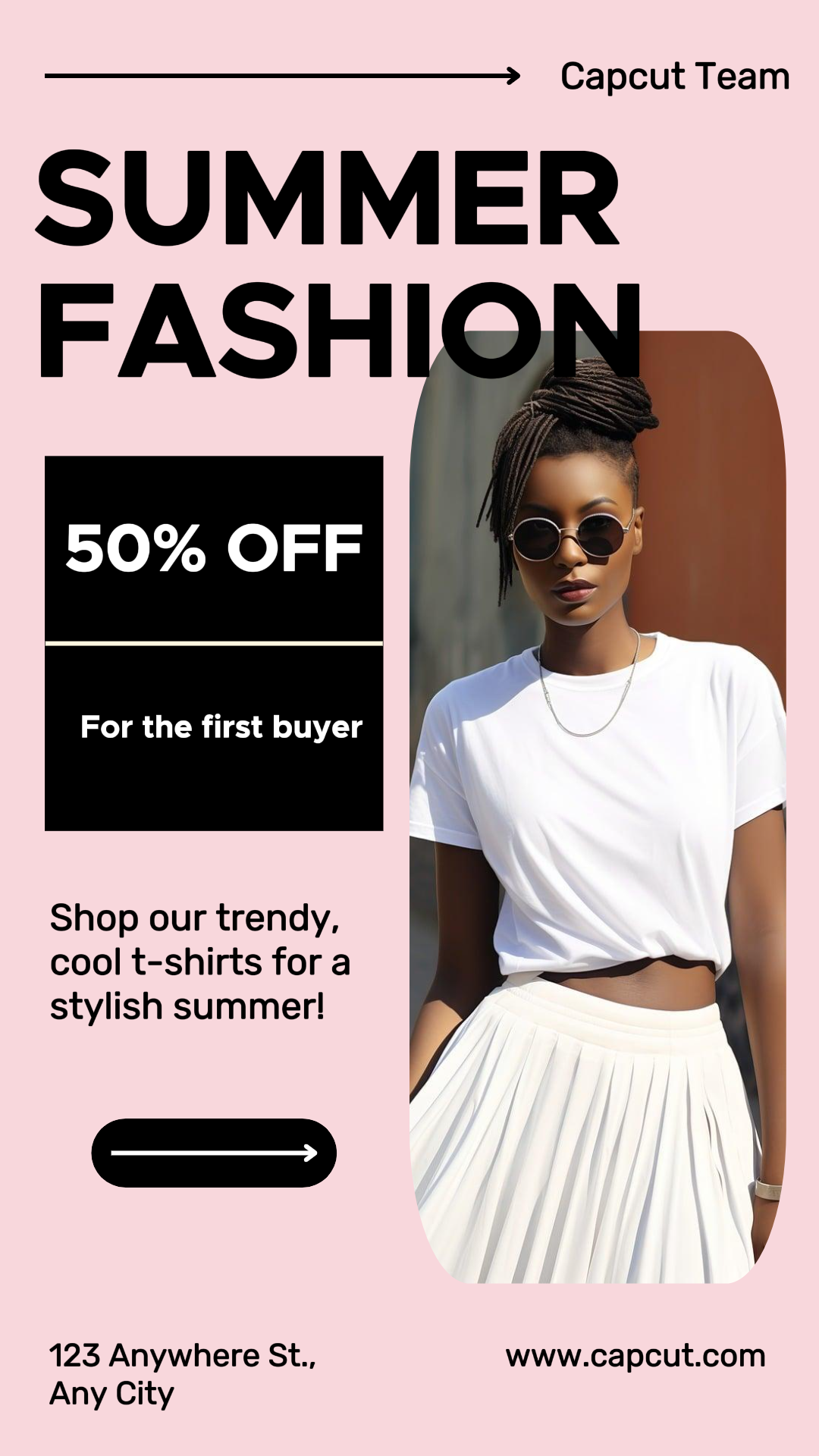 Cartel de marketing de ropa Camiseta Historia de Instagram