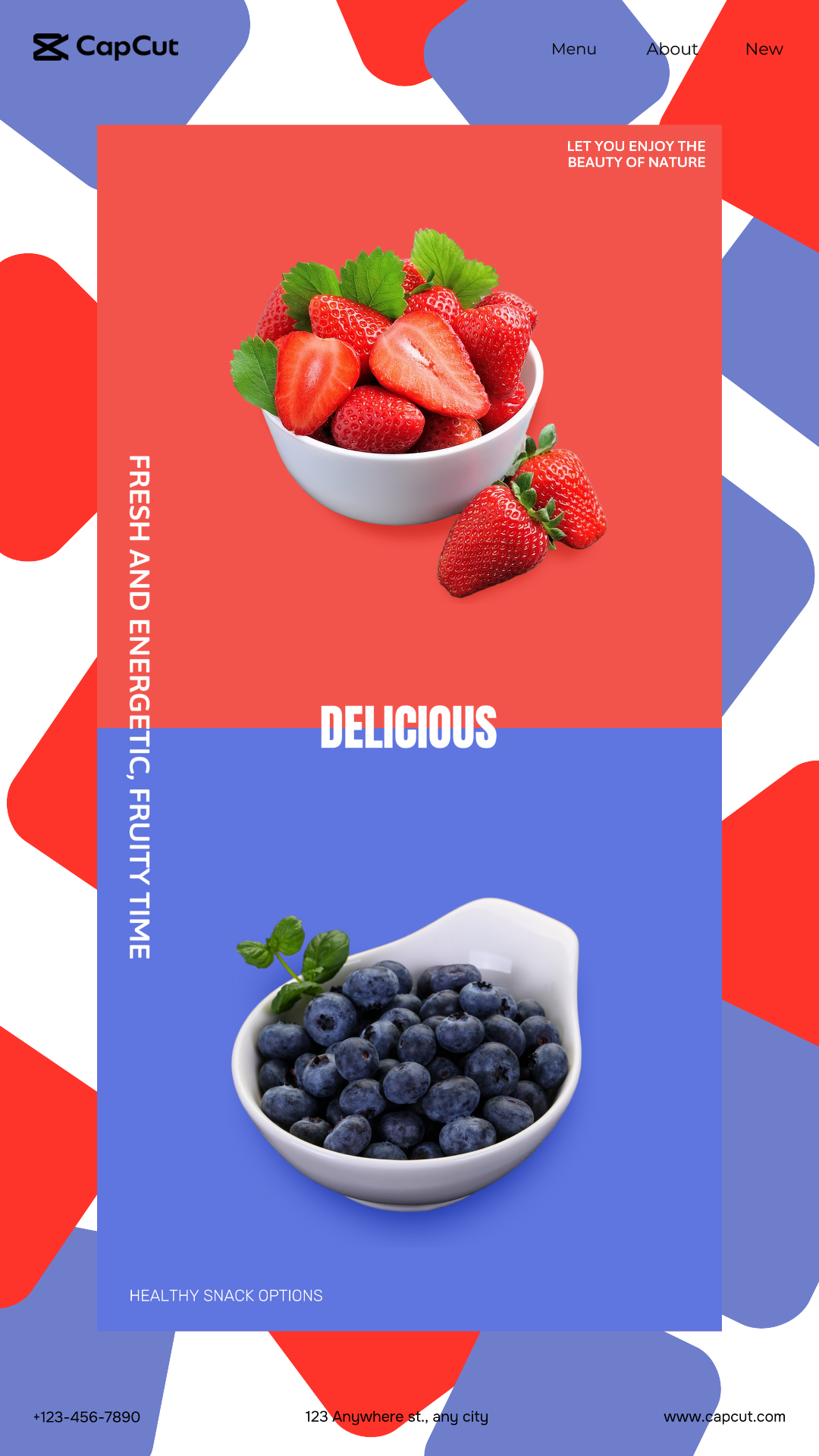 Exhibición de alimentos y frutas Estilo minimalista