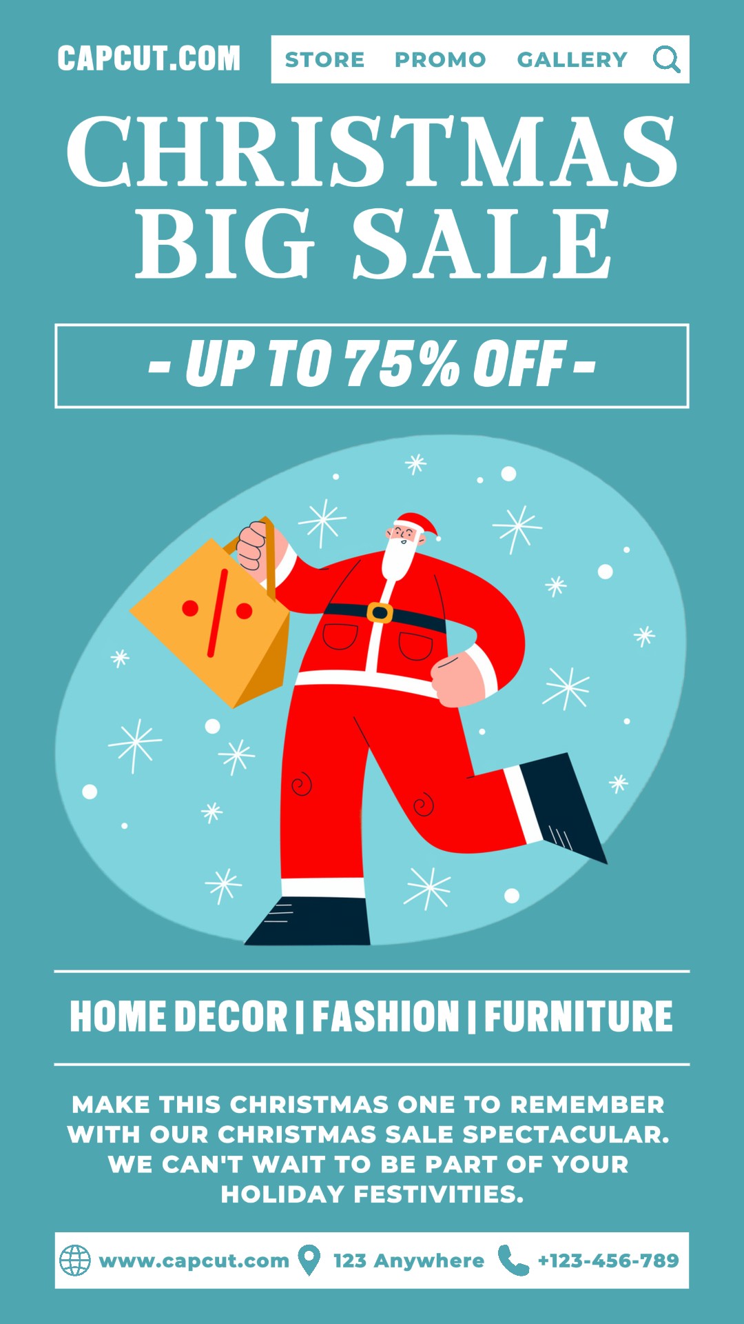 Gran Venta De Navidad Cartel Promoción Insta Story