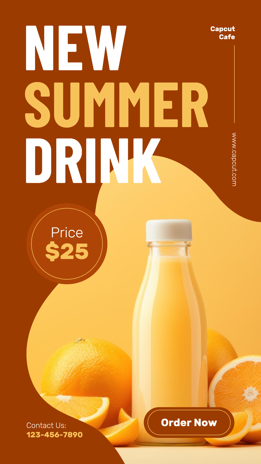 Venta De Verano Promo De Bebidas TikTok Orgánico Marrón