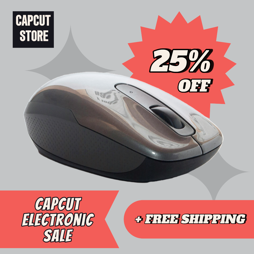 Electronic Products E-Commerce Hero Image Mouse Sale White Minimalist