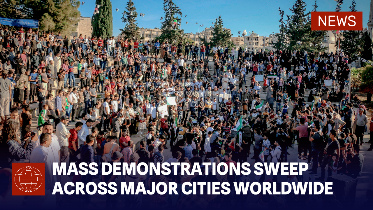 Youtube Thumbnail News - Berita Demonstrasi Massal