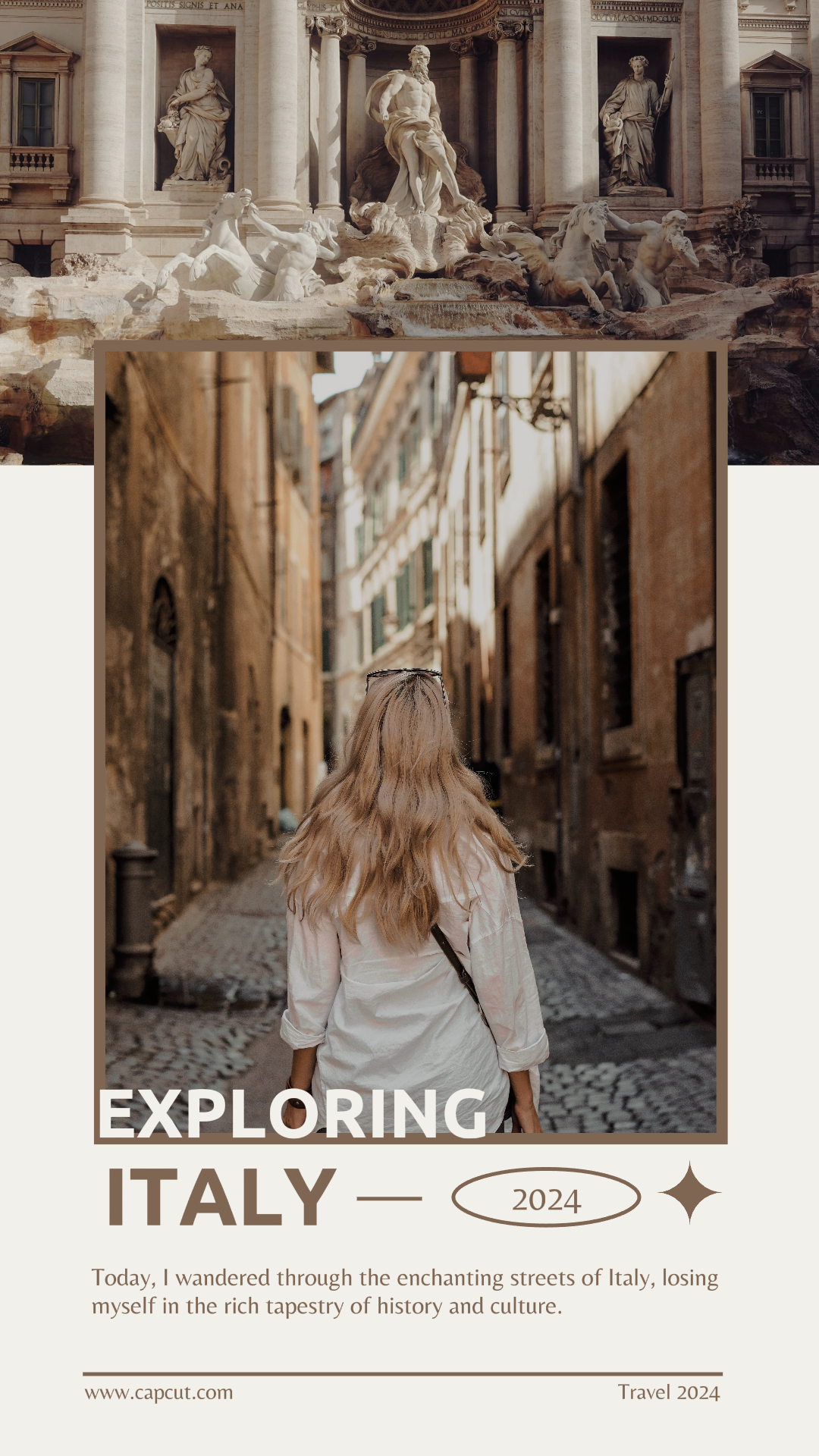 Travel Creative Poster Instagram Story Exploring Italy