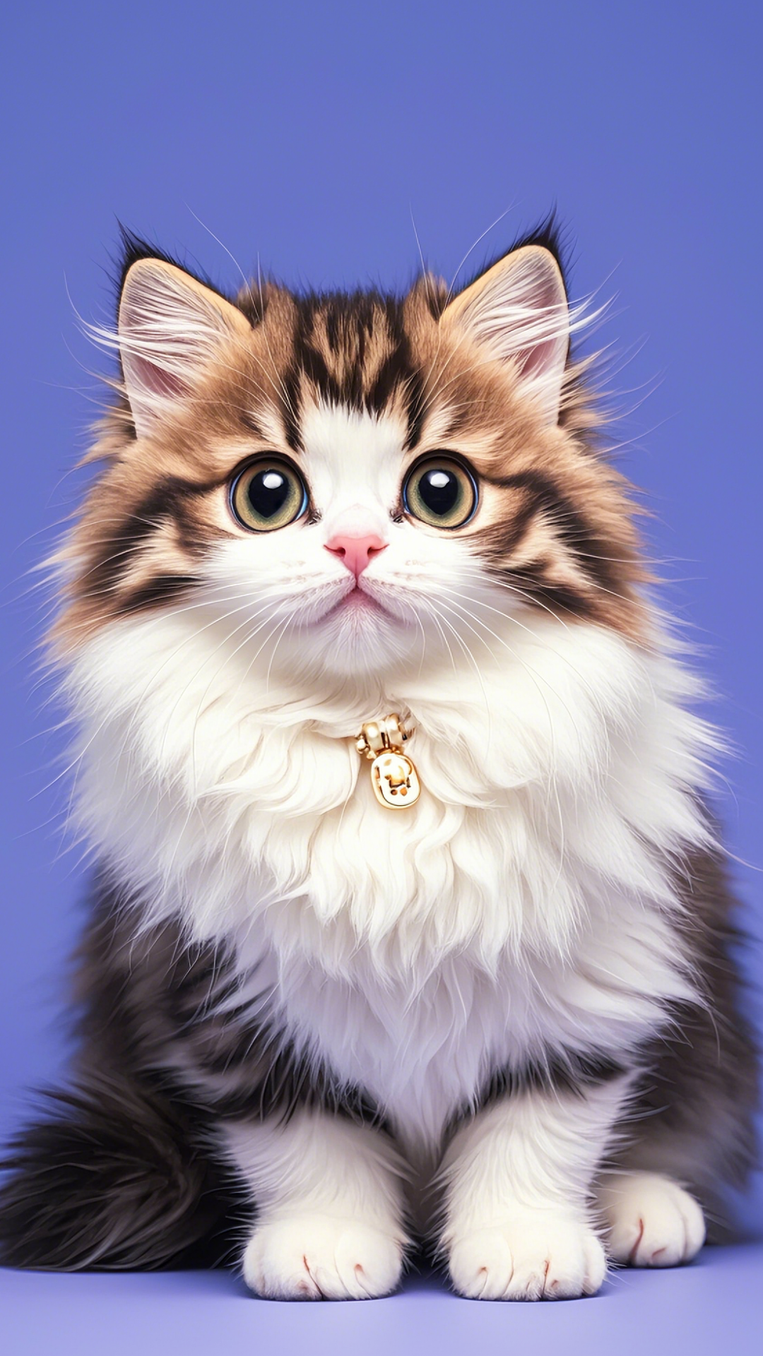Wallpaper Creative Poster Illustration Cute Cat Kitten