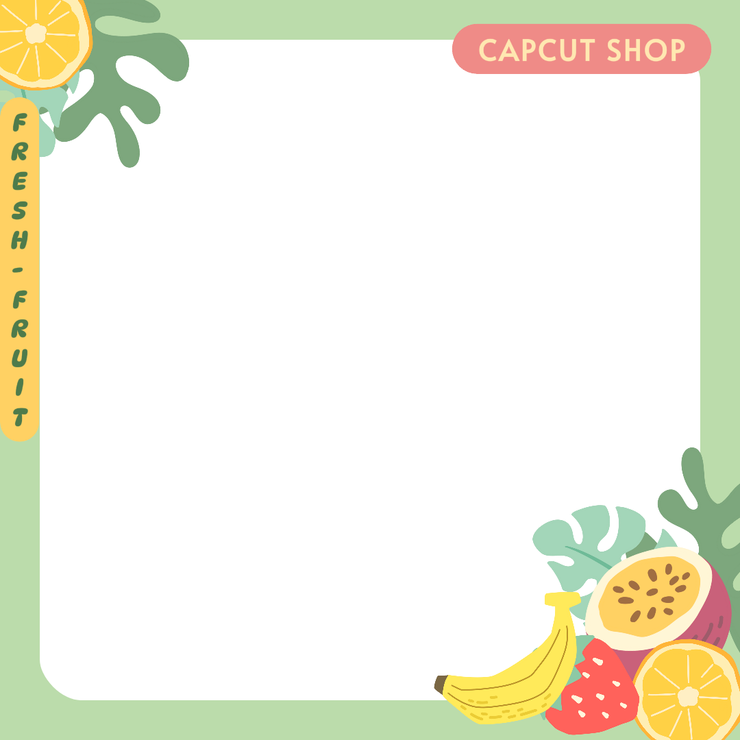 Comida E-commerce Moldura Instagram Post Fruta Fofa Colorida