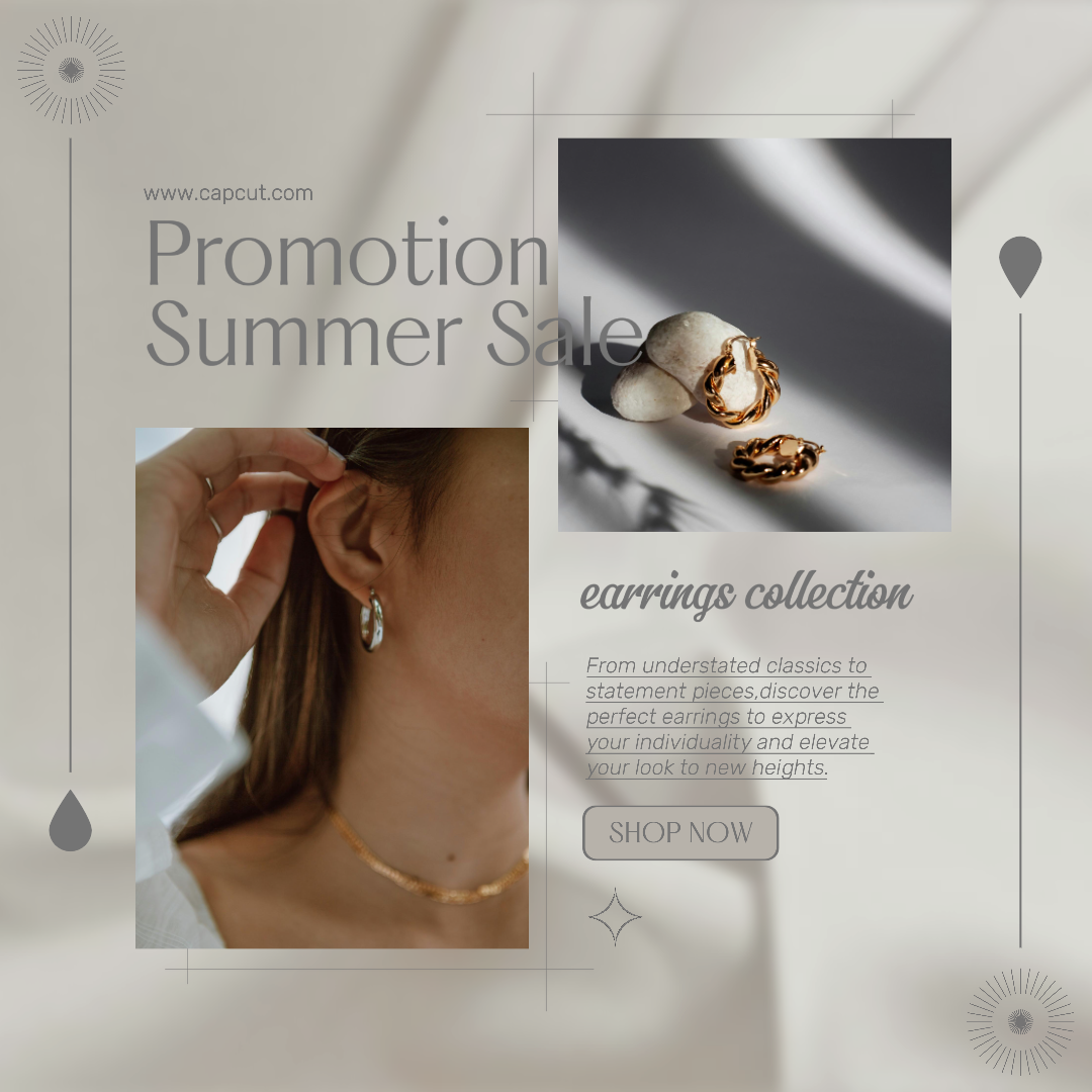 Vente d'été - Affiche marketing de bijoux et accessoires Instagram Post