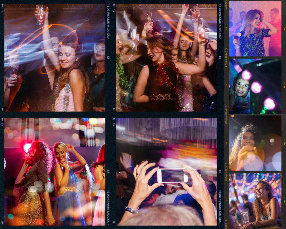 Nicht-Marketing-Foto-Collage-Party