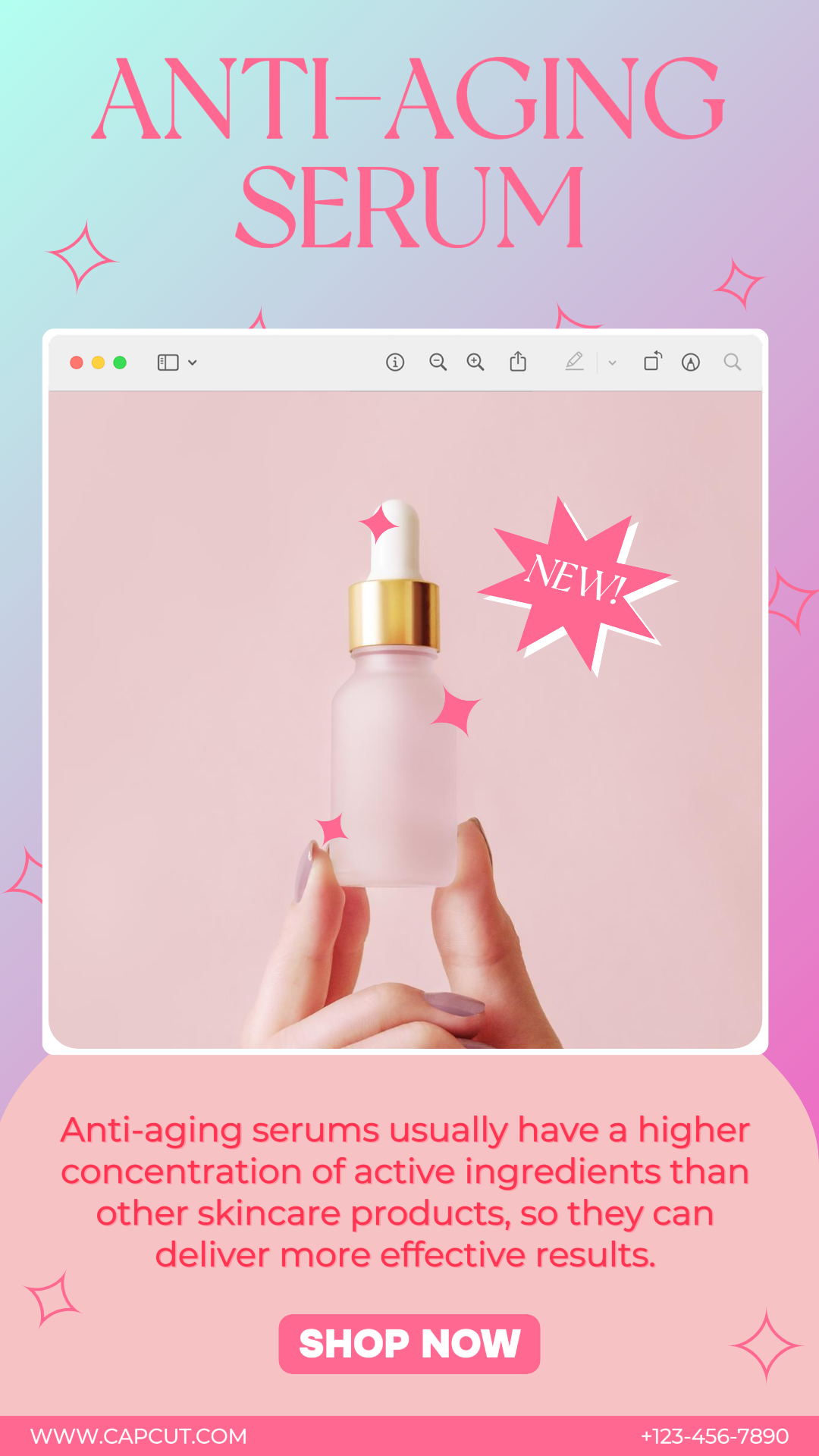 Beauty and Personal care skincare intagram story.