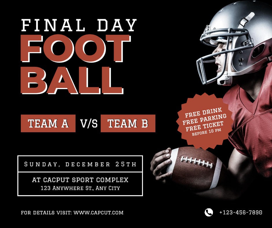 Sport American Football Turnier Promotion 