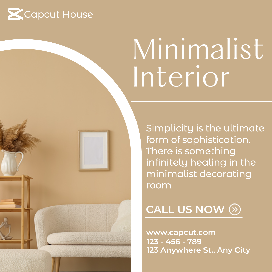 Household Marketing Poster Product Display Promotion Interior and Furniture Instagram Post Beige 