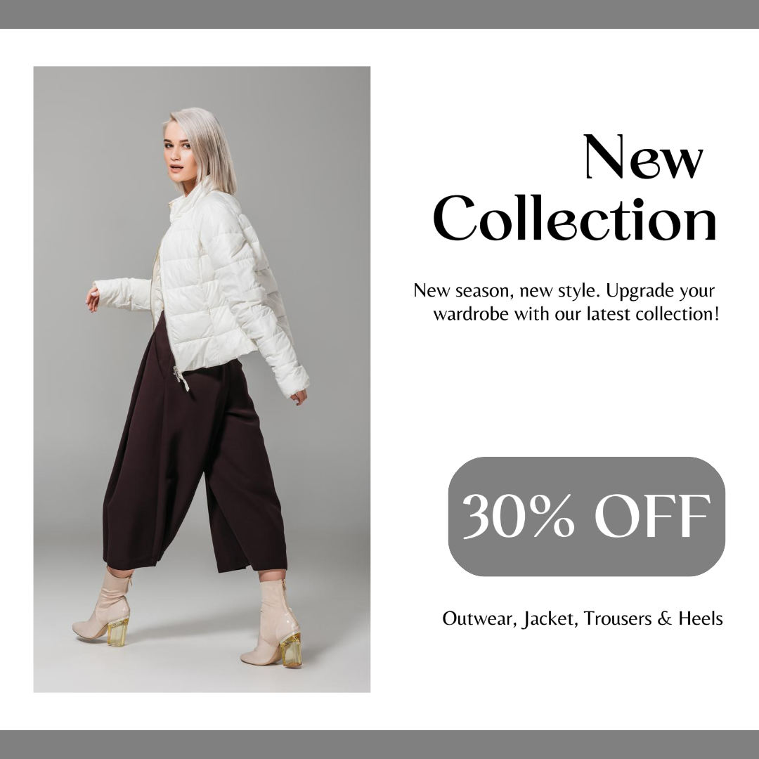 Cool Fashion Sale Instagram Post Simple Minimalist