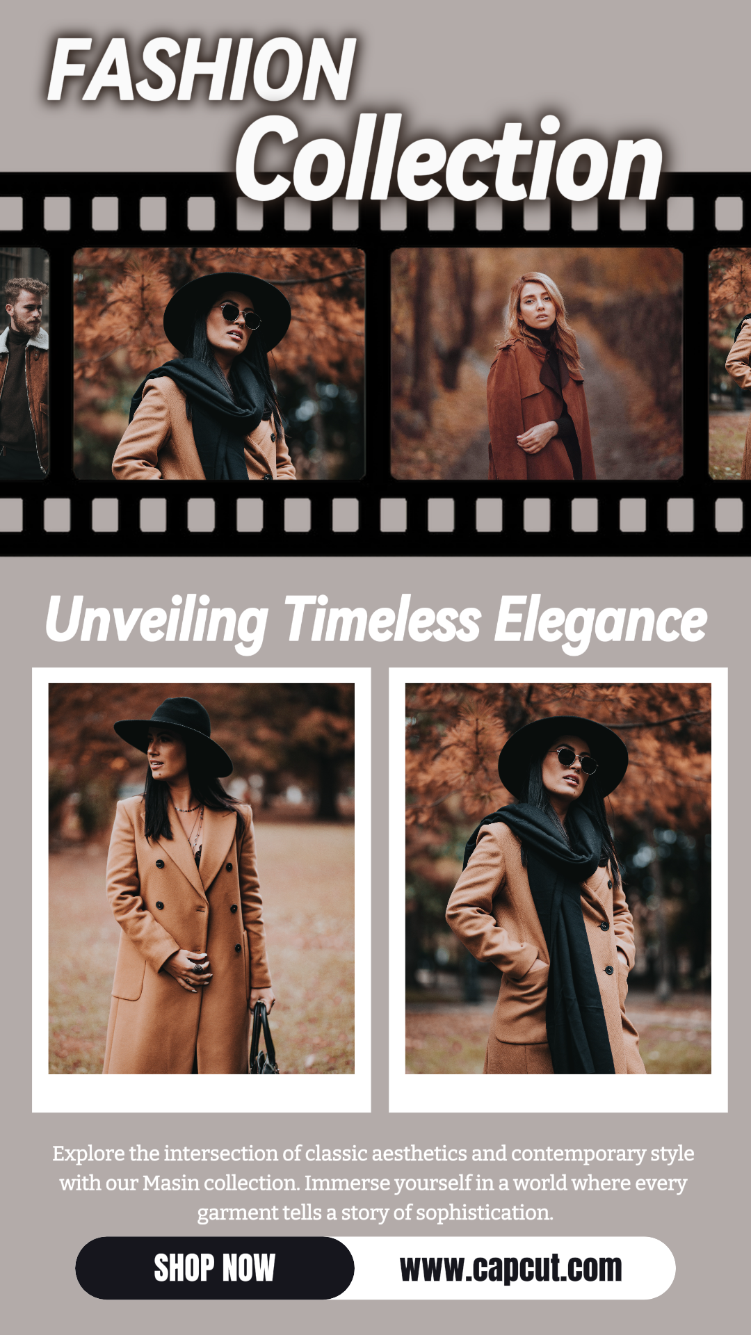 História do Instagram da coleção de moda Track de janeiro