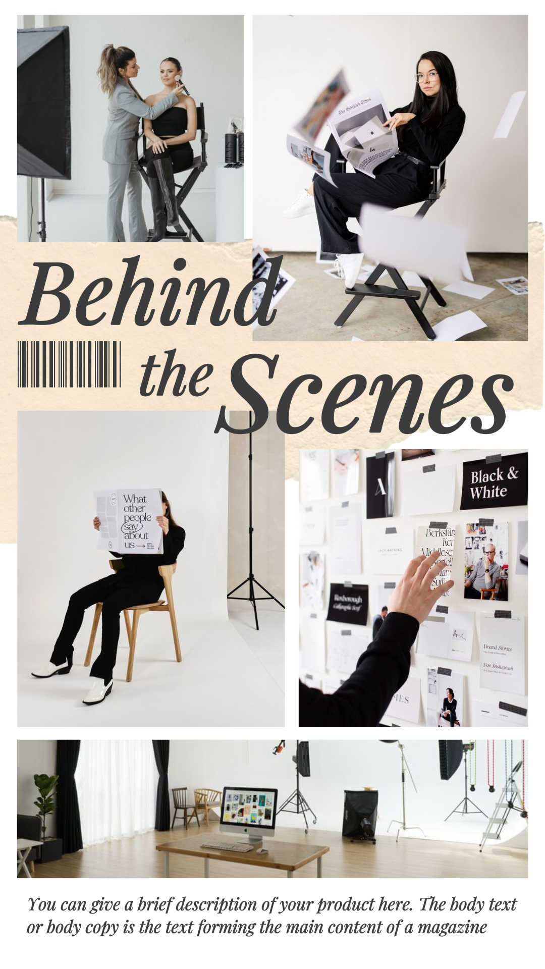 Collage photo minimaliste post instagram