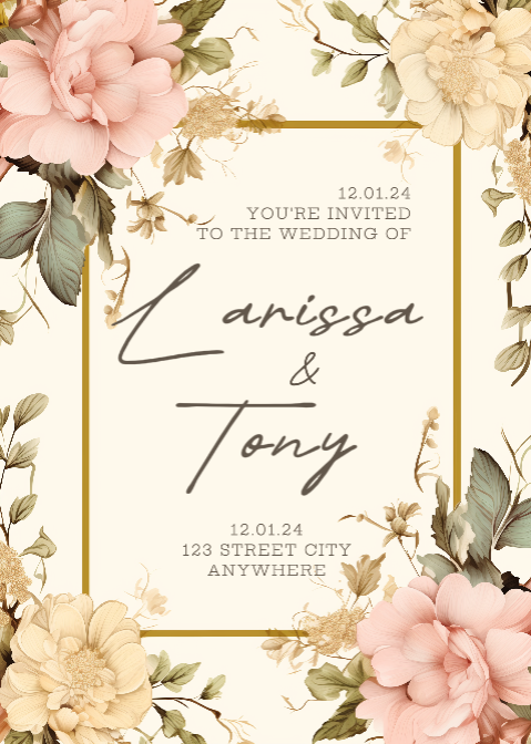 Convite de casamento 