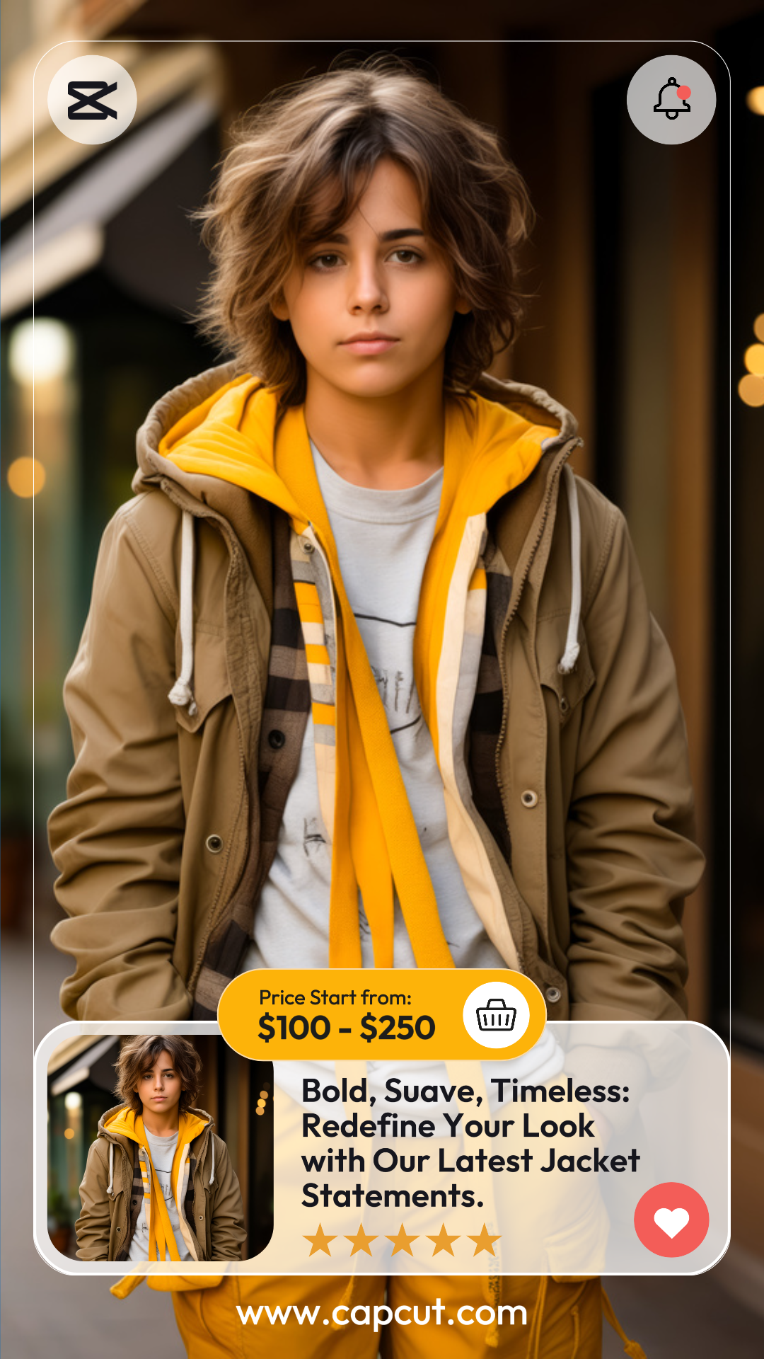 Modeindustrie Herrenjacke Instagram Story