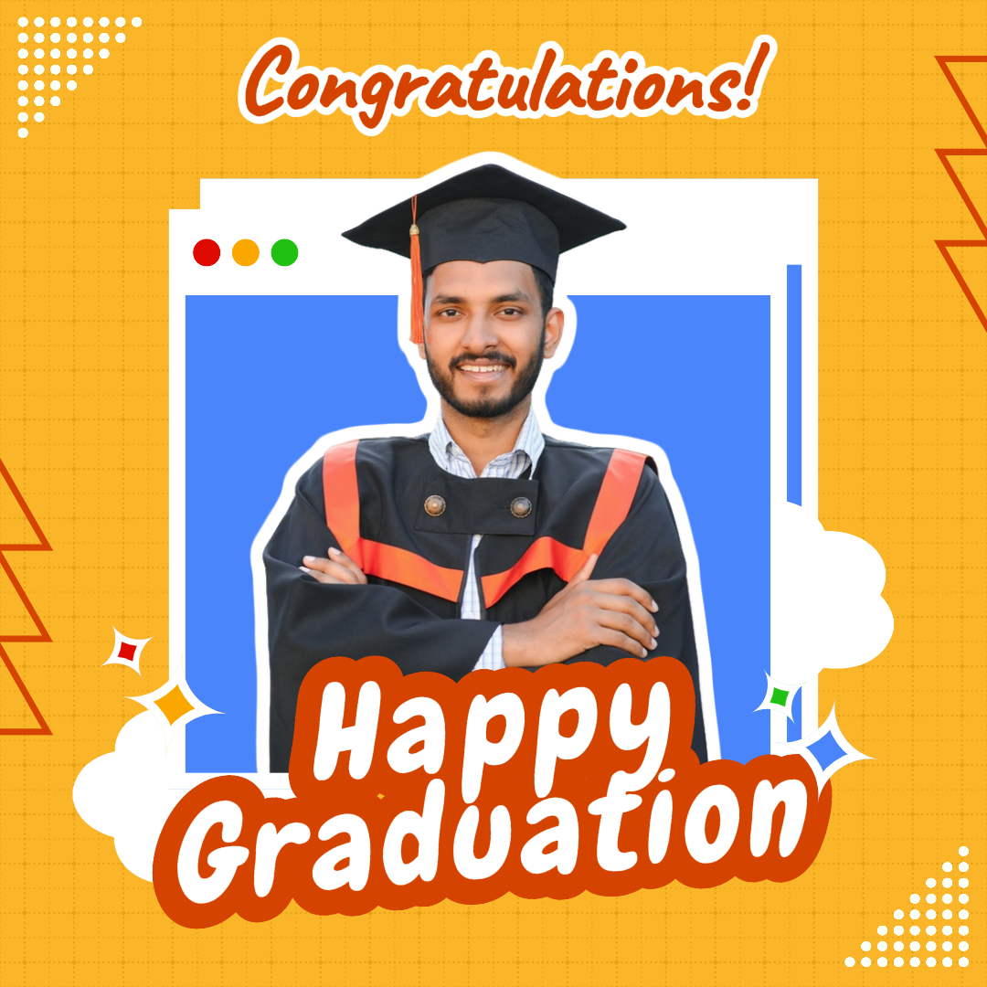 Affiche de voeux de remise des diplômes post Instagram