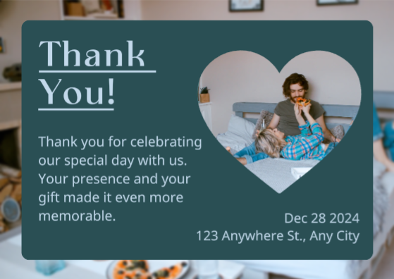 Non-pemasaran Kartu Terima Kasih Minimalis