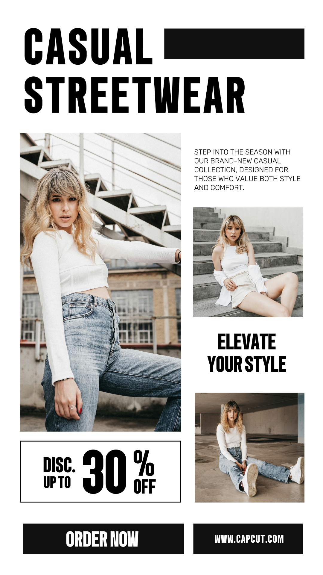  Minimalista colagem marketing pôster instagram história roupas urbano streetwear branco