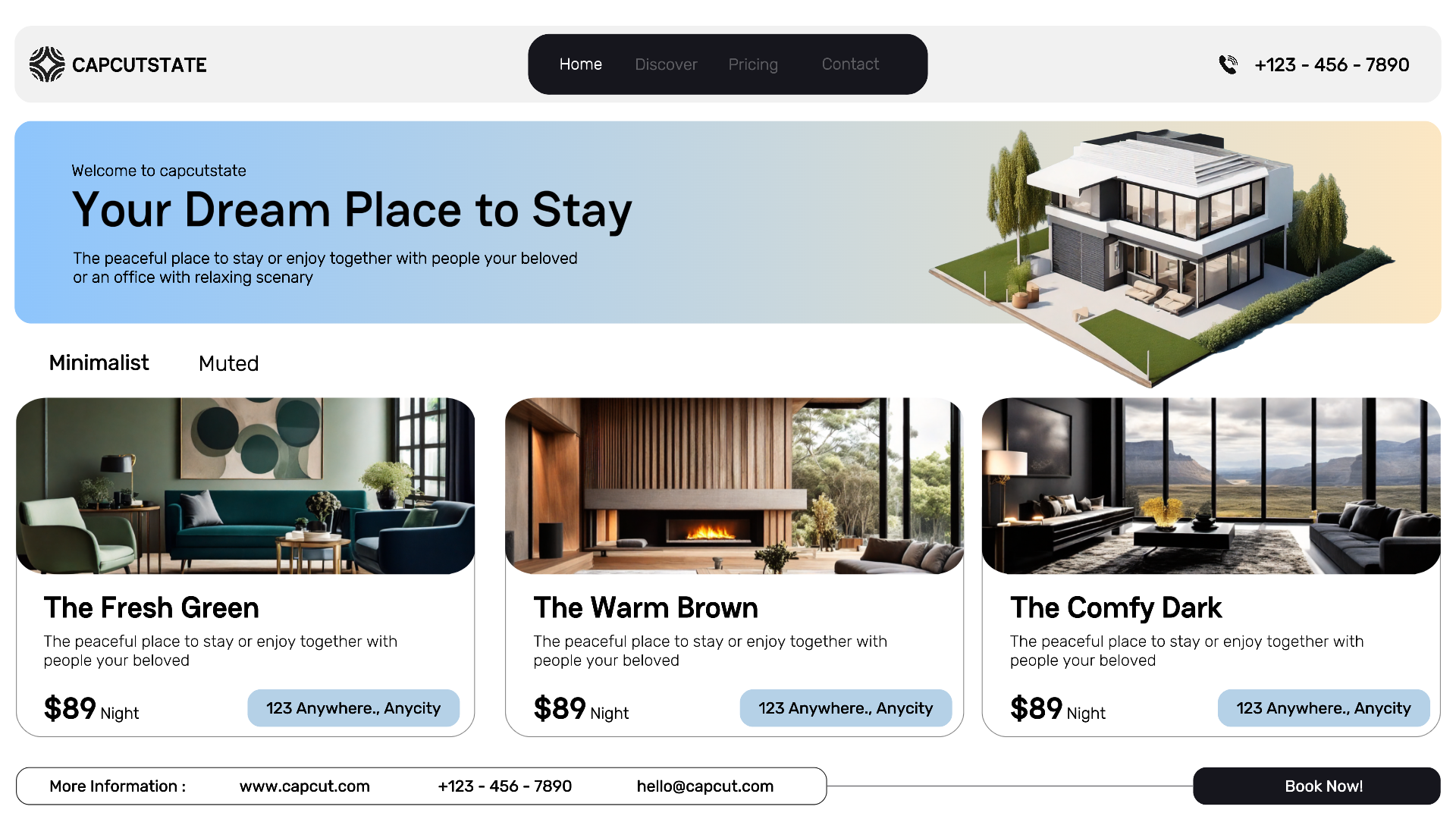 Rumah Menawan untuk Disewakan Tampilan Produk