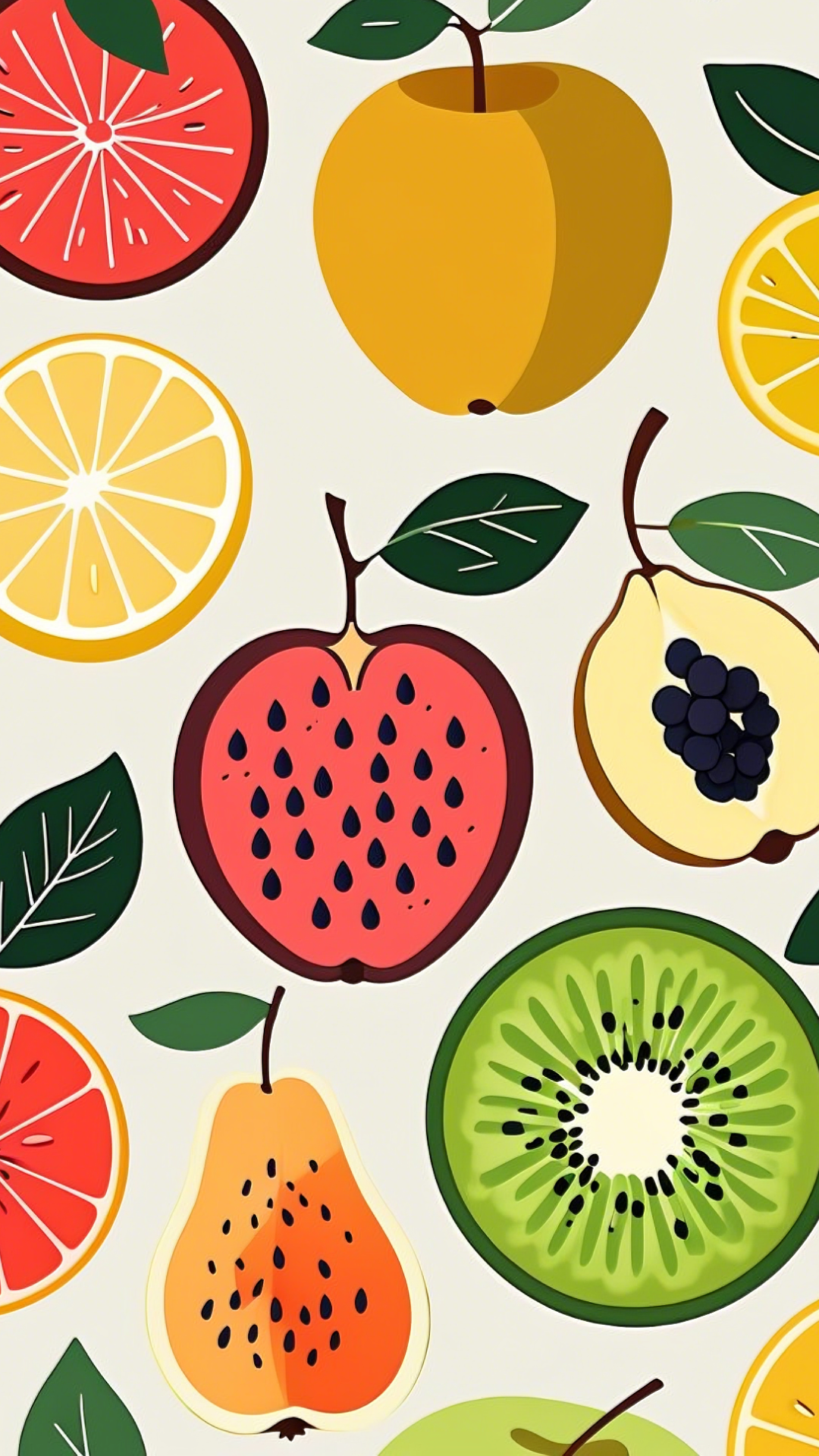 Poster kreatif wallpaper Buah 