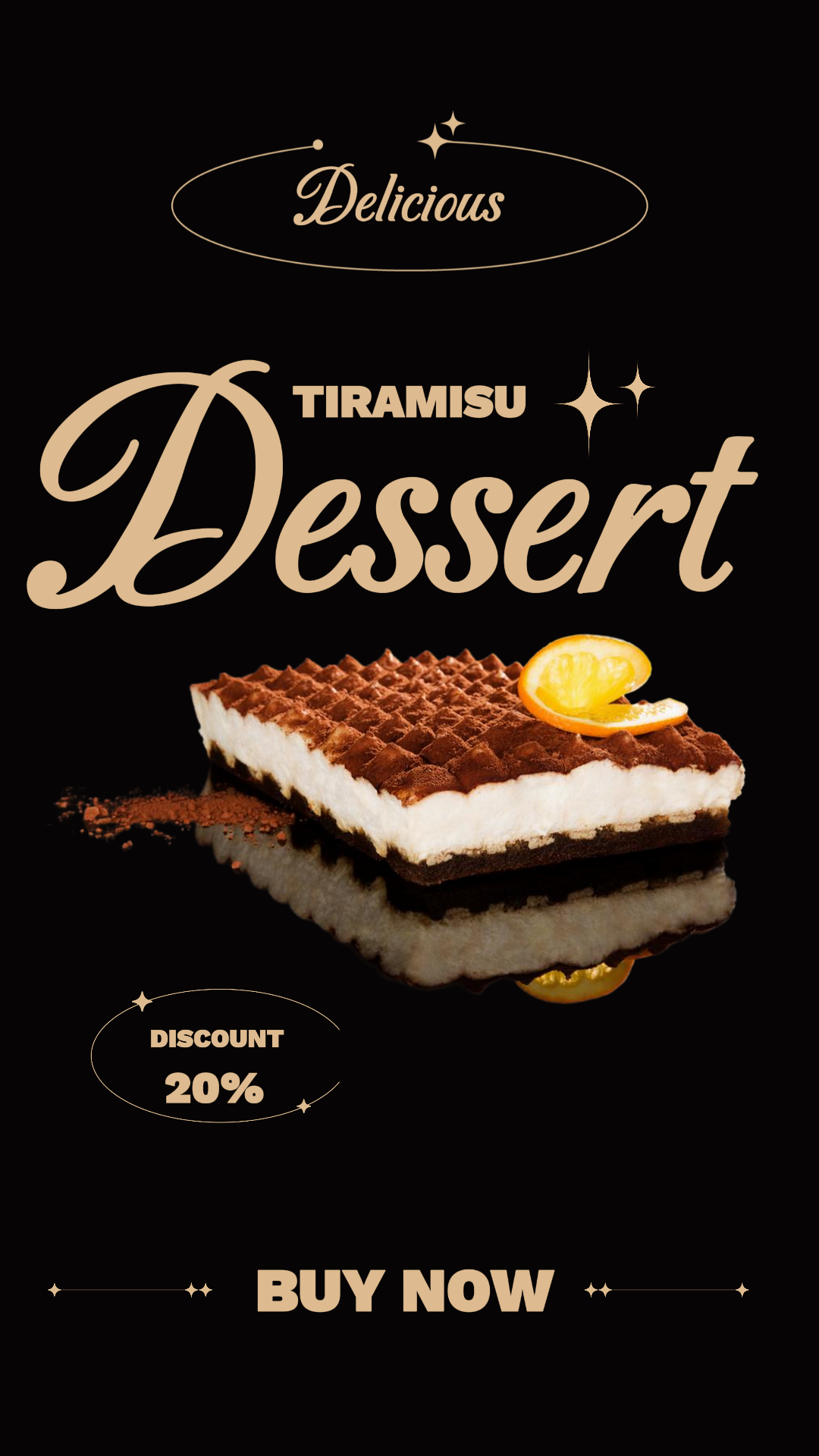 Comida y bebida Postre de tiramisú Historia de Instagram