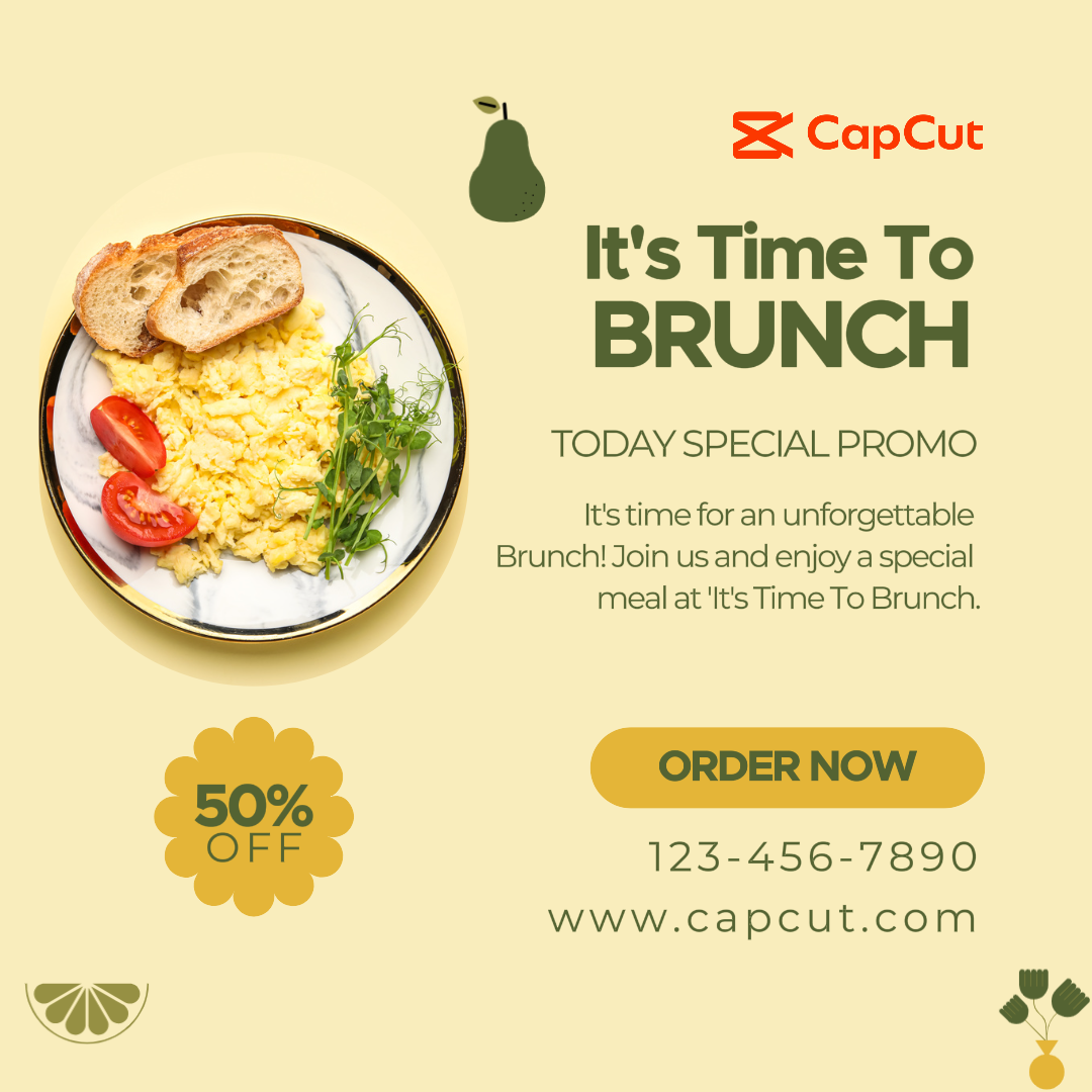 Foods & Beverage Marketing Poster Brunch Instagram Post