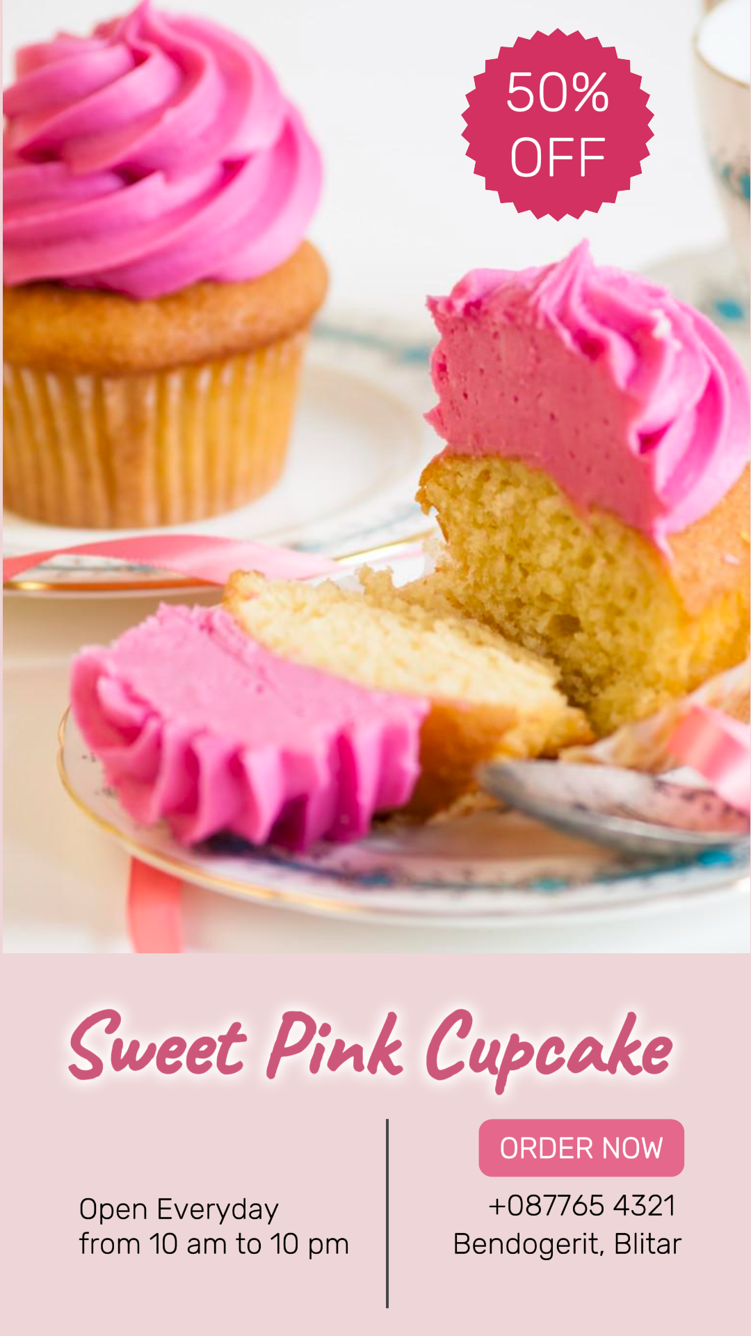 Promo de comida y bebida Cupcake TikTok