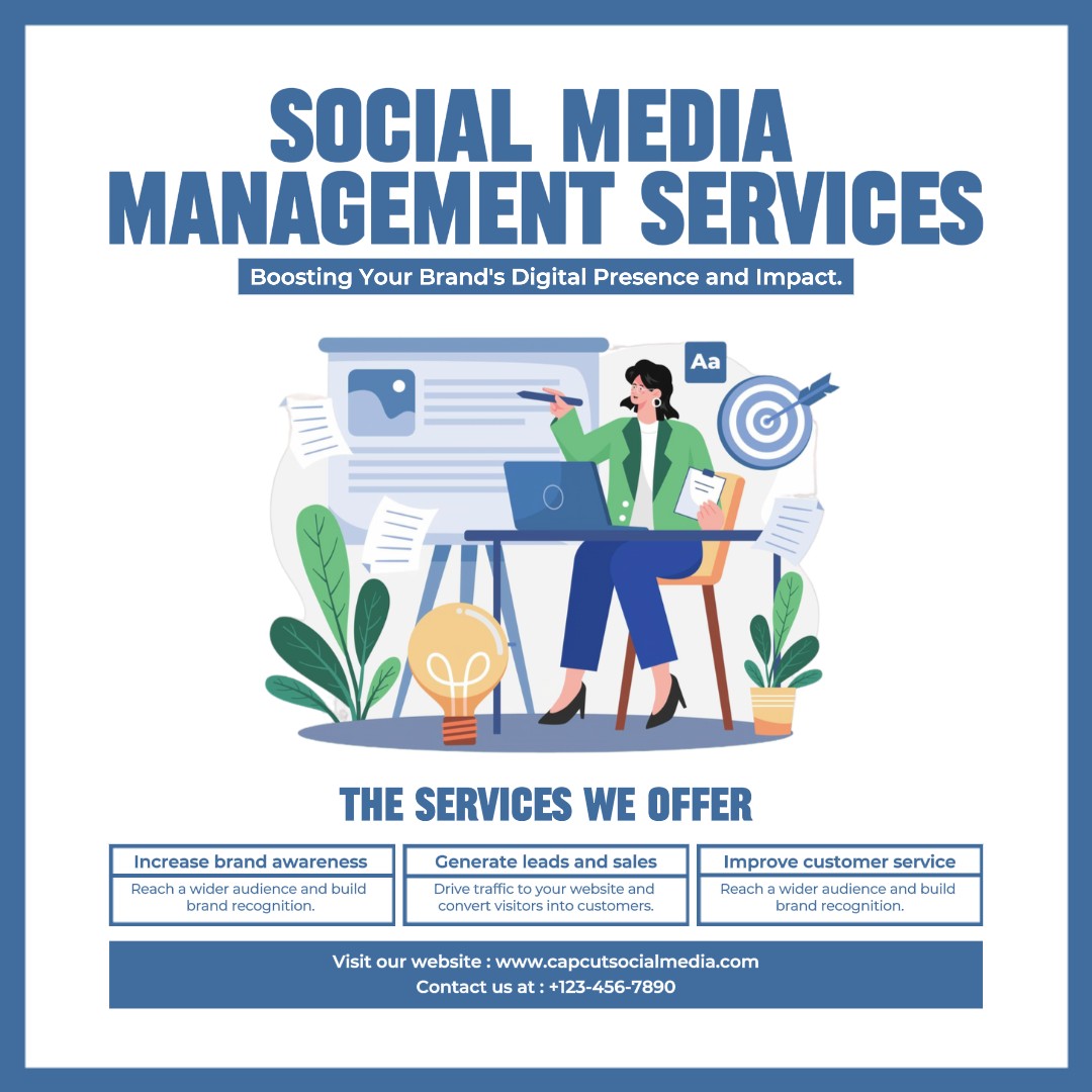 Pôster de serviços de mídia social para Instagram Post