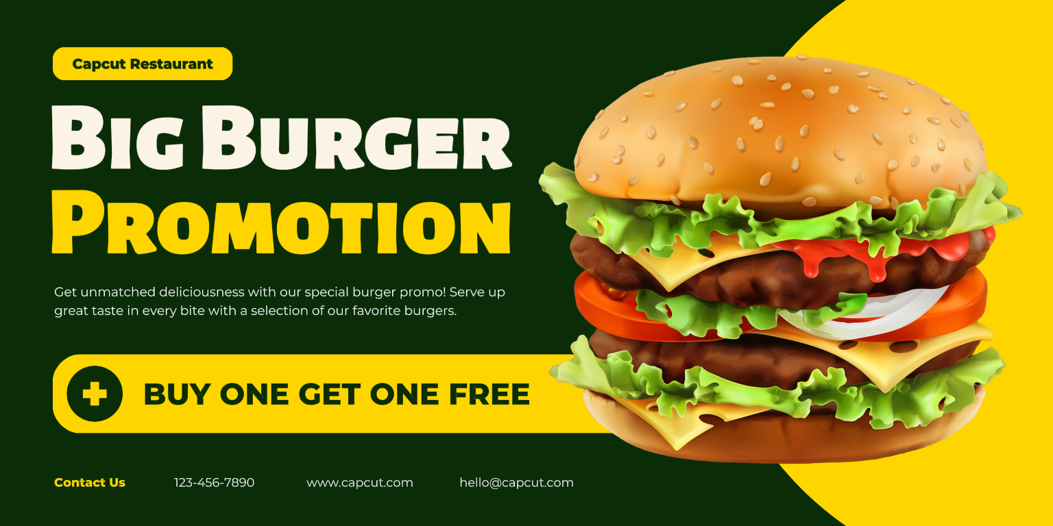 Burger Promotion LinkedIn Company Banner