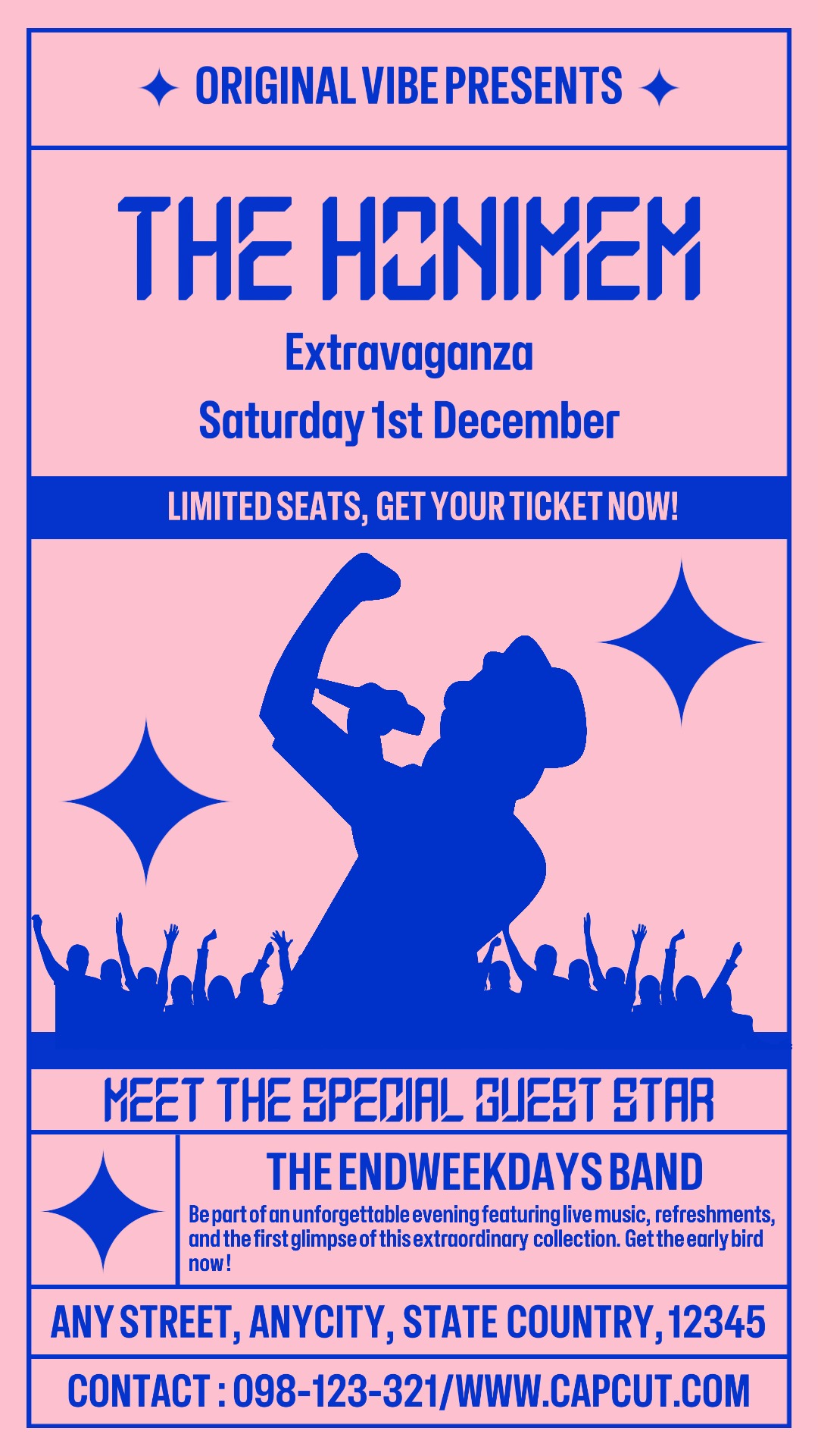 Festival de música concerto instagram história tamanho