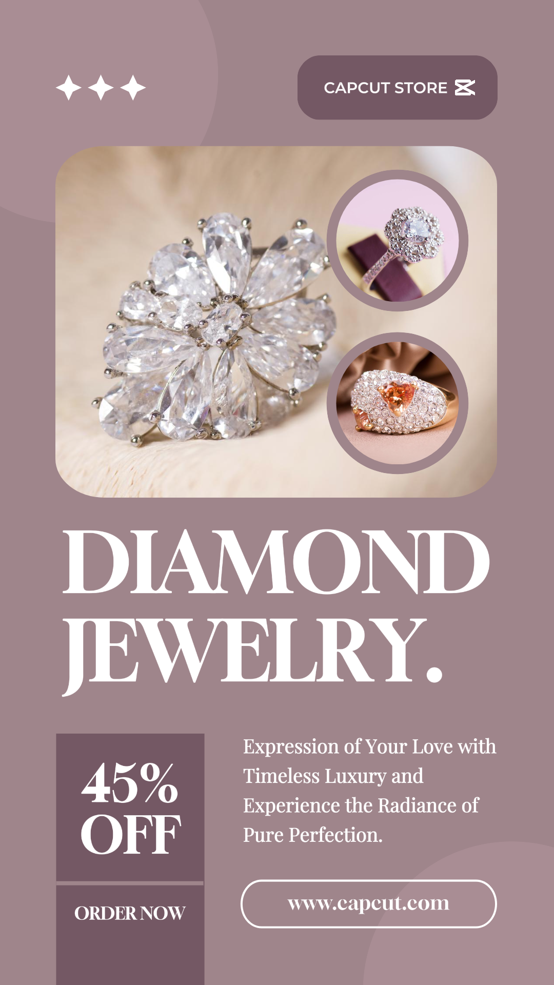 Affiche marketing de vente de bijoux et d'accessoires IG Story