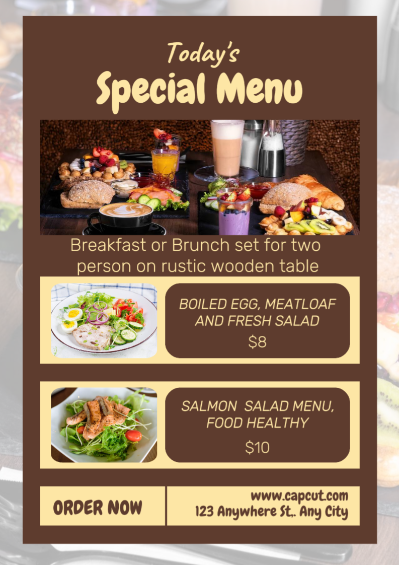 今天的非卖品菜单