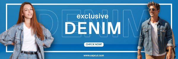 Encabezado de correo electrónico de no marketing Fashion Denim Modern