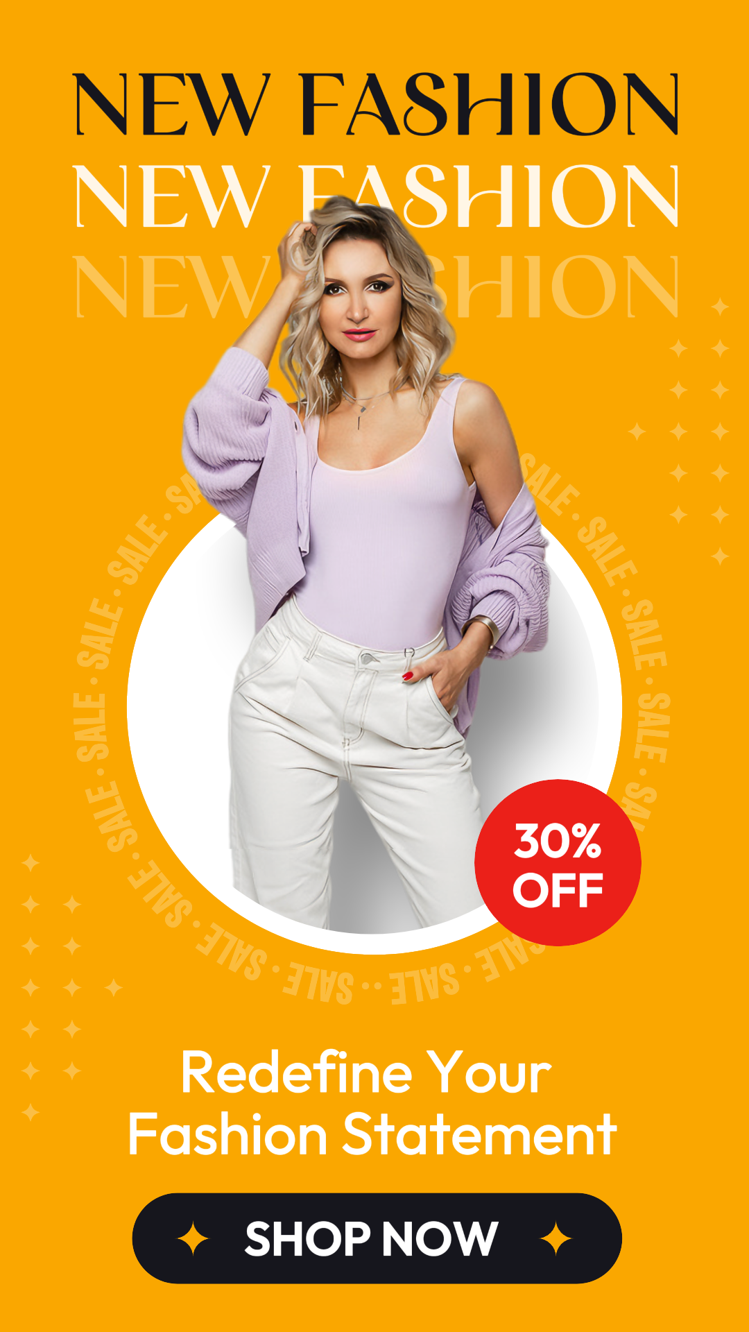 Fashion Showcase Instagram Story - Descuento - Amarillo