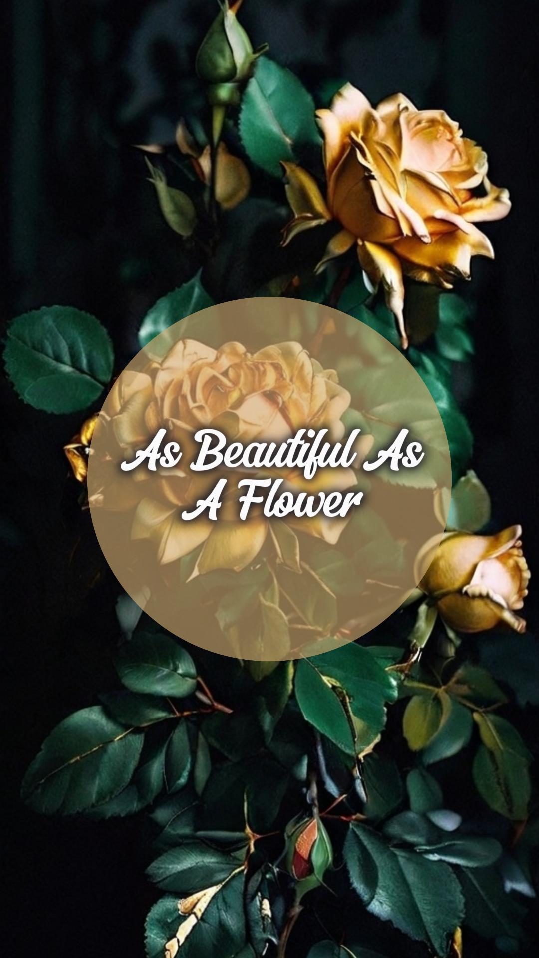  Tapete Kreatives Poster Blume Goldene Rosen