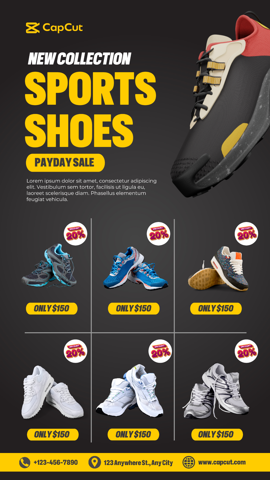 Sports Shoes Payday Sale Template 