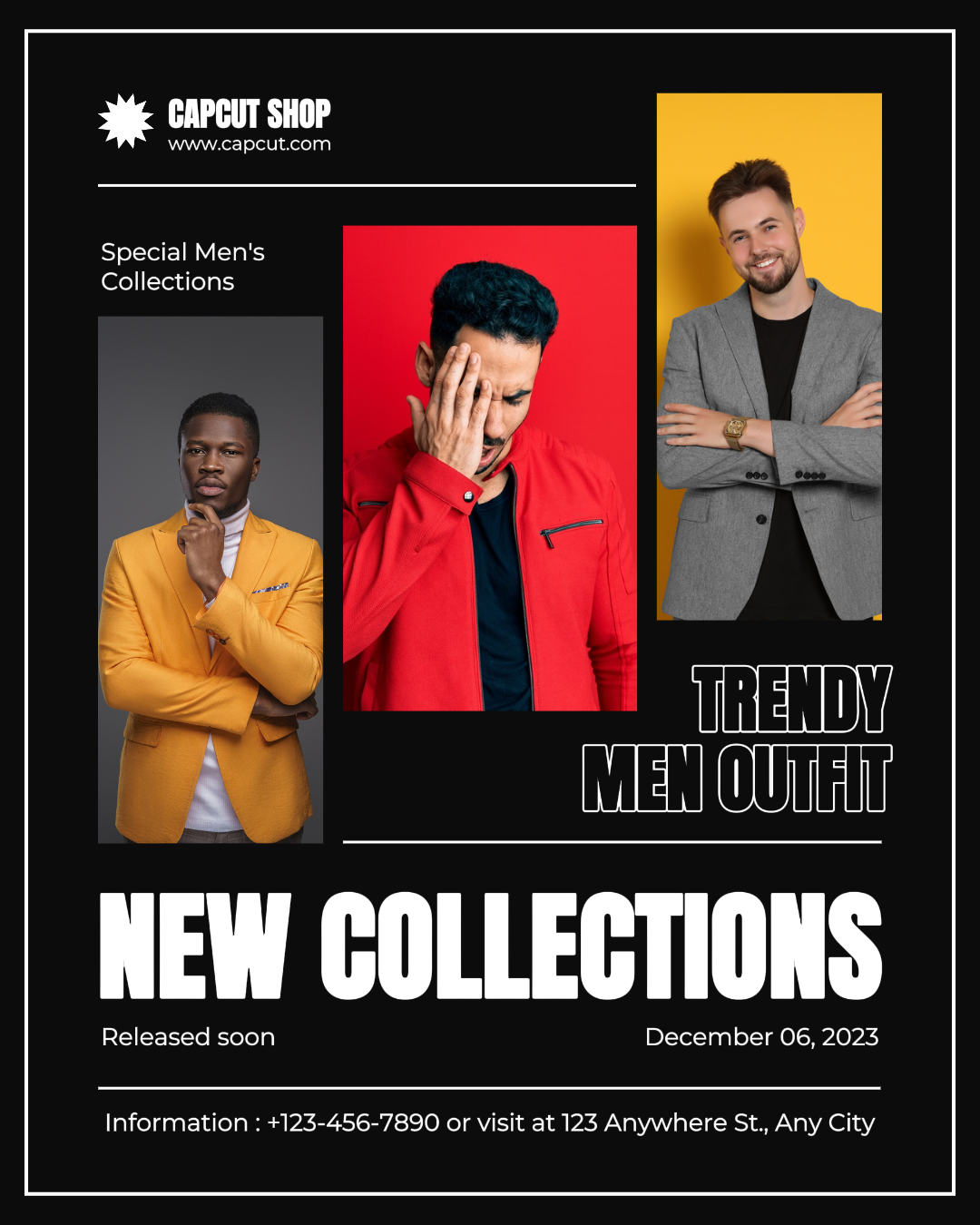 Fashion Men's Collections Promotion Instagram Post