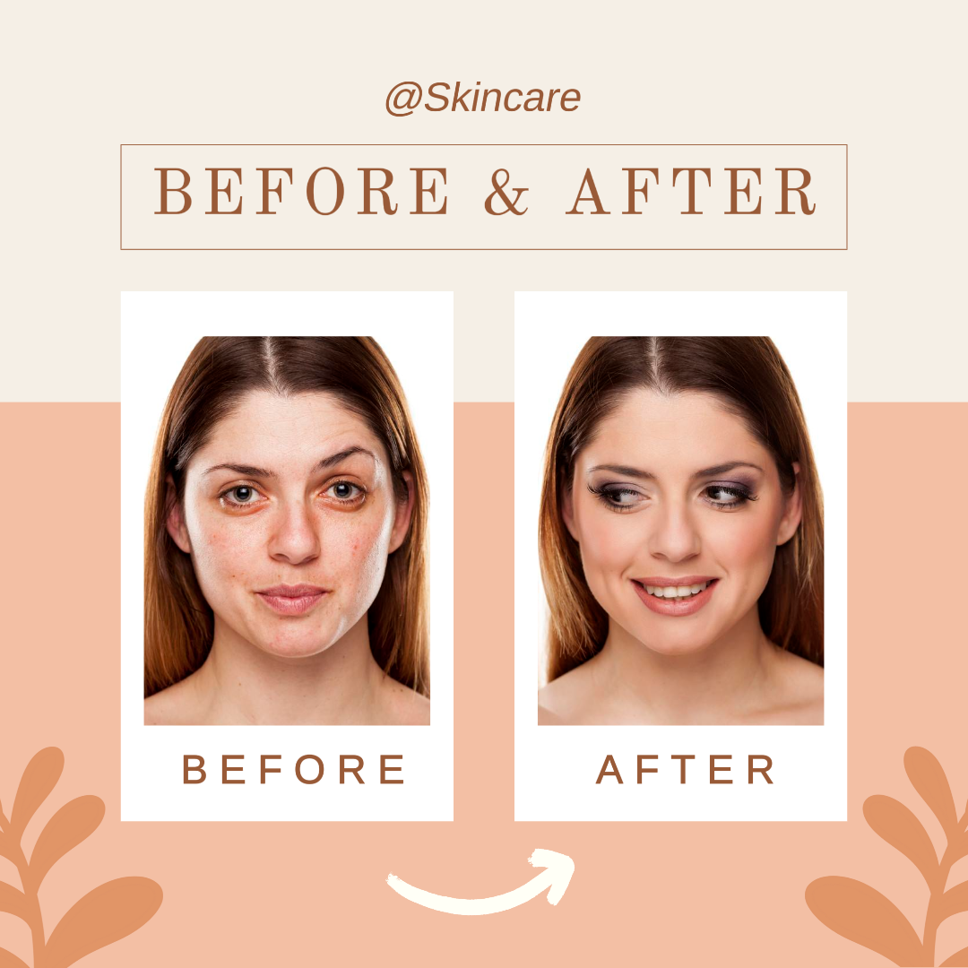 Vorlage für die Hautpflege vor und nach der Hautpflege