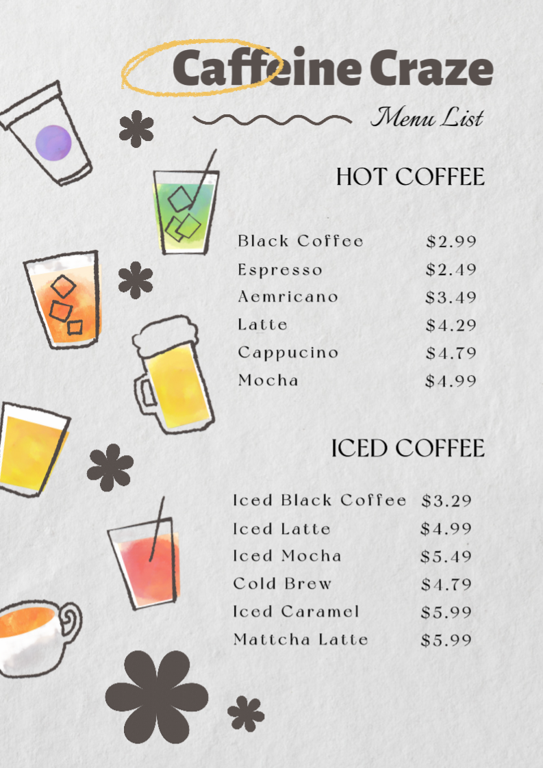Menu Daftar Menu Minuman