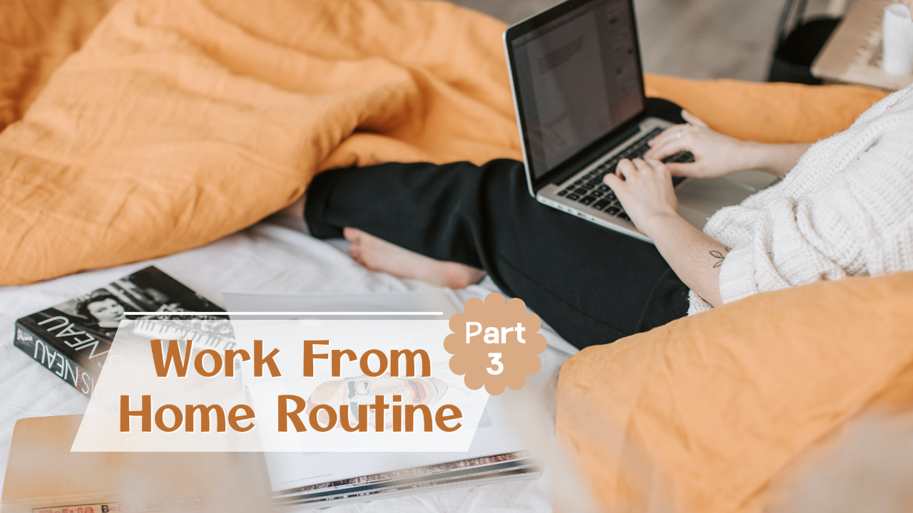 Youtube Thumbnail Vlog - Arbeit von zu Hause aus Routine