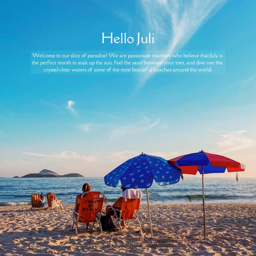 Olá julho - Post Instagram - Bem-vindo Juli